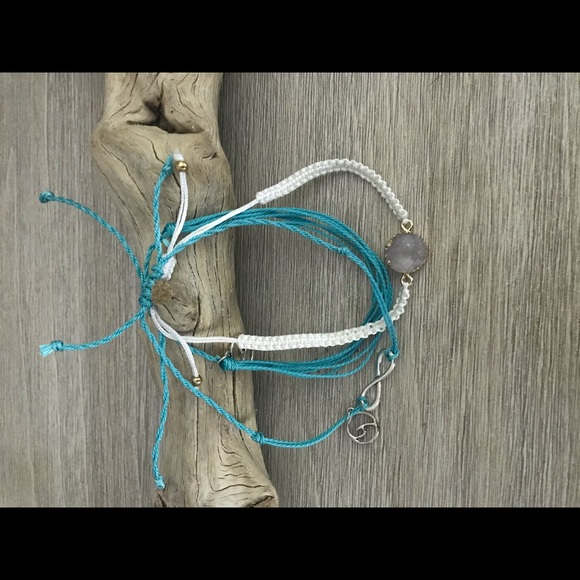 Boho adjustable bracelet/anklet set. - Picture 3 of 3